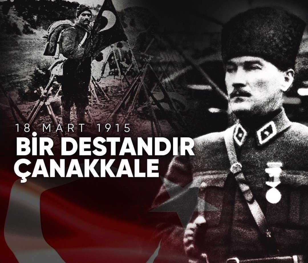 Gazi Mustafa Kemal Atatürk’ü ve tüm şehitlerimizi saygı ve rahmetle anıyoruz. Çanakkale Zaferi’nin 104. yıldönümü kutlu olsun.  #ÇanakkaleGeçilmez  #18martcanakkalezaferi