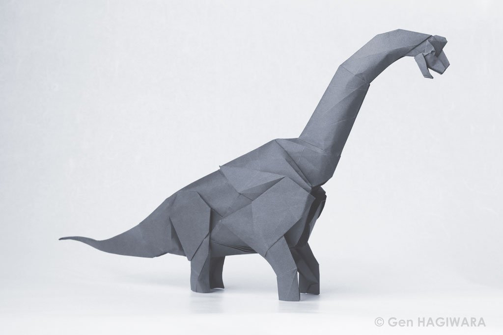 げん ブラキオサウルスを折りました 70cmの正方形より 紙はクロコga 笑顔がチャームポイント 折り紙作品 げん ブラキオサウルスを折りました 70cmの正方形より 紙はクロコga 笑顔がチャームポイント 折り紙作品