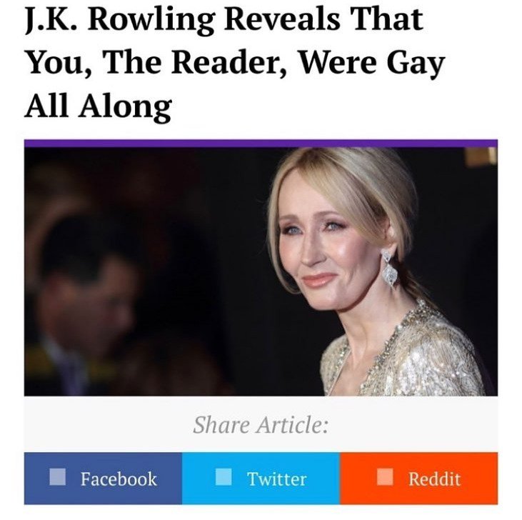 Rowling reveals potter character is gay