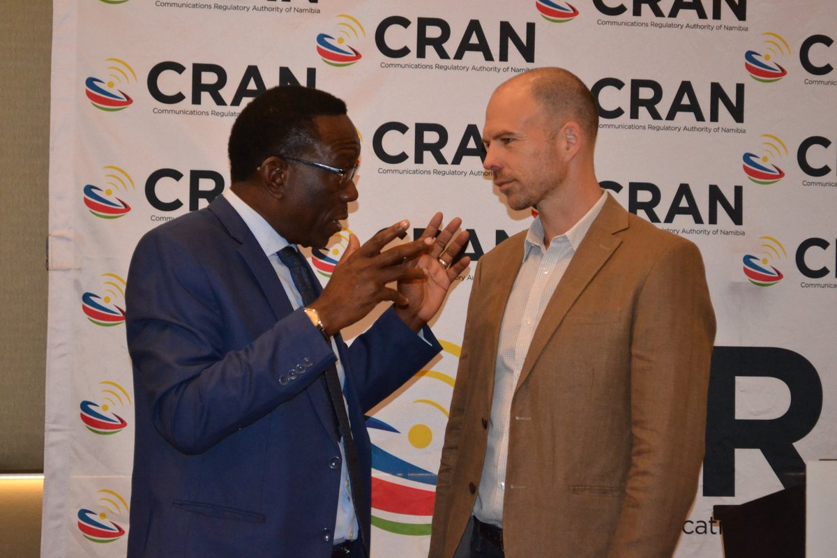CRANamibia's tweet photo. Good morning!

CRAN HOSTS STAKEHOLDER ENGAGEMENT

Click on the link below for the full article:
https://t.co/DUQ7l1uUCQ

Photo Caption: Festus K. Mbandeka, Chief Executive Officer, engaging with an ICT Stakeholder

#CRAN #ICT #Regulator #StakeholderEngagement 📡🇳🇦 https://t.co/fj9Z4cr1pD