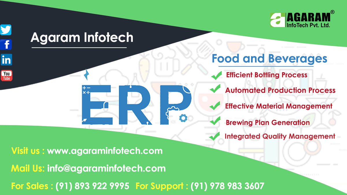 AgaramInfoTech's tweet image. Results you can expect with AgES Food &amp;amp; Beverages Industry.
#AgaramInfoTech #AgES #FoodandBeverages #ERP
