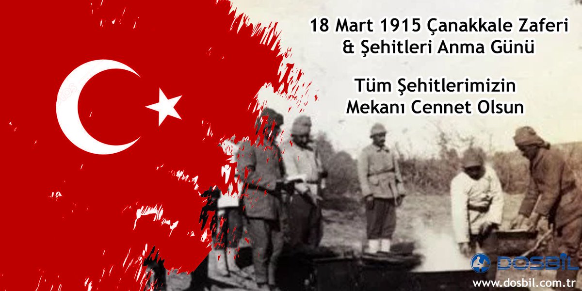 Dosbil's tweet photo. Aziz şehitlerimizi minnet ve saygıyla anıyoruz.

#çanakkale #18mart1915 #zaferbayramı #dosbil #dosbilbilgisayar https://t.co/lBYOxK9xAM