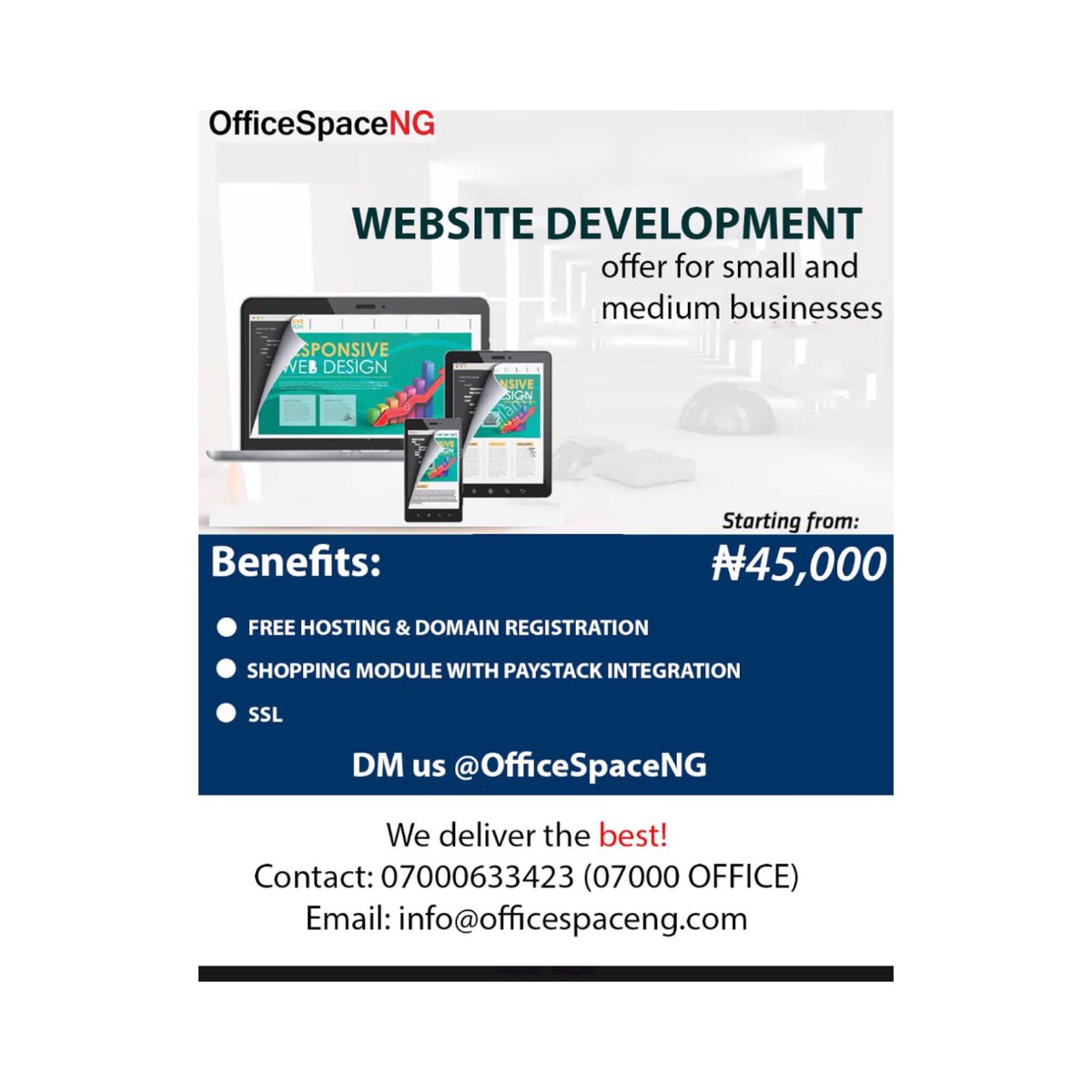 officespaceng's tweet image. Do not miss this amazing opportunity