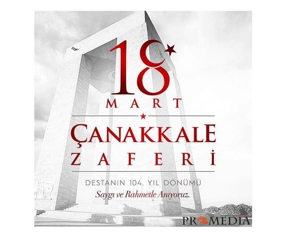 Çanakkale Zaferi’nin 104. yılında Gazi Mustafa Kemal Atatürk’ü ve tüm şehitlerimizi, saygı ve rahmetle anıyoruz. #çanakkalezaferi #mustafakemalatatürk #18martçanakkalezaferi