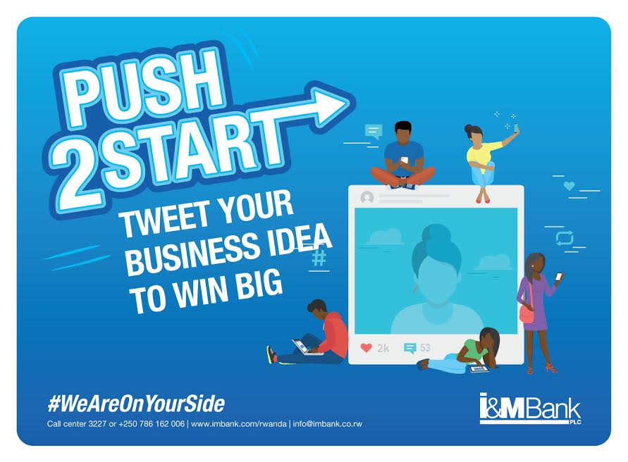 flashfmrw's tweet photo. Beginnings!!! We love them but none is more tasking than a business startup. Join the contest in 3 easy
steps and take your business further.
Follow the I&amp;M Bank account.(@imbankrw) Tweet your business idea with #IMPushToStart.
Get the most likes and retweets to https://t.co/dLfY5LGYLv