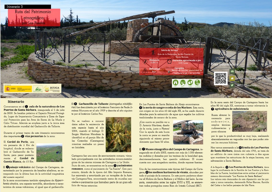 Comenzamos la semana con el último itinerario que encontramos a propuesta del <a href="/LifeGarbancillo/">LIFE+ Garbancillo</a> <a href="/ECUGArbancillo/">Custodia Garbancillo</a> 
Guía en pdf del Itinerario 3, DEL PATRIMONIO ETNOGRÁFICO DE LOS PUERTOS DE SANTA BÁRBARA.:
lifegarbancillo.es/documentation/…