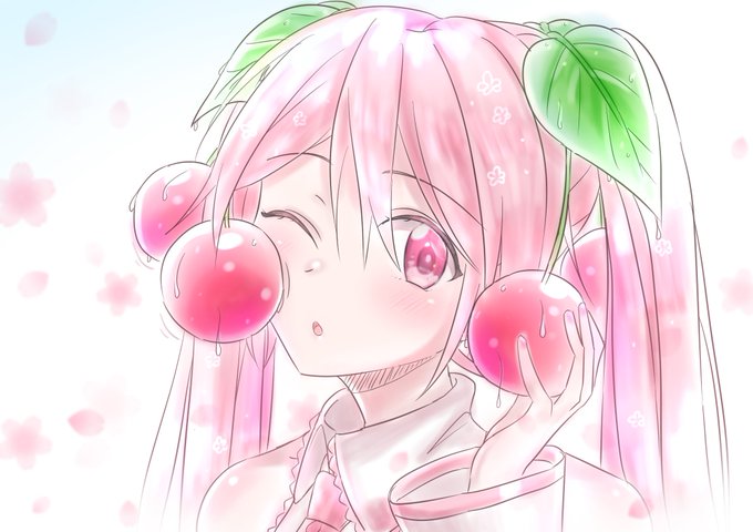 「桜ミク ピンクの目」の画像/イラスト/ファンアート(新着)｜17ページ目