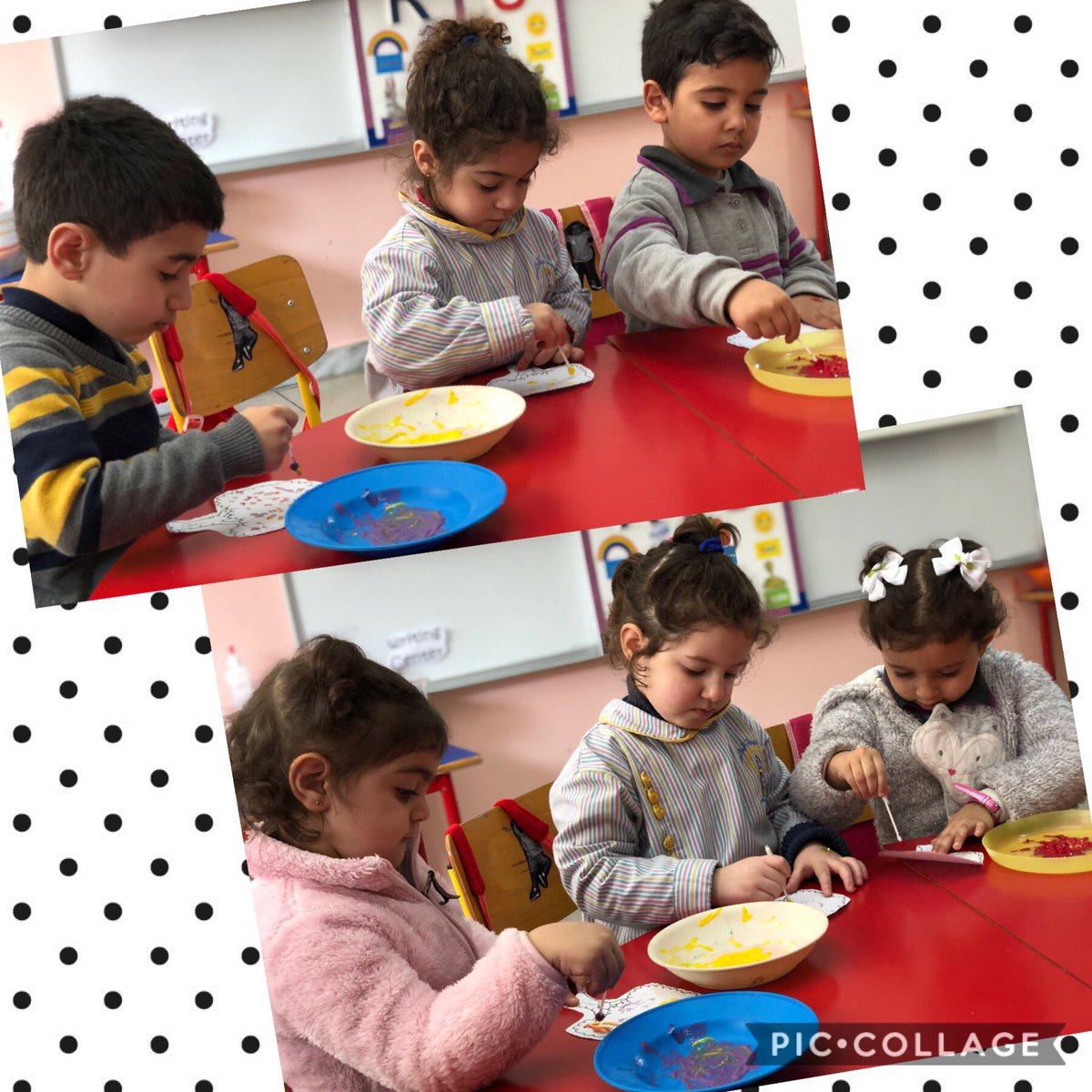 reem_chams's tweet photo. KG1 A learners  used their own touch to decorate their spring trees 🌲 🌸 #spring #creativity #paint @FThaalby @DawhaHighSchool https://t.co/vInRaSXnty