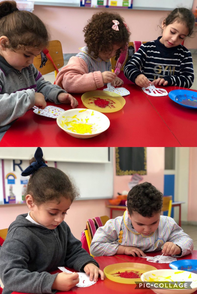 reem_chams's tweet photo. KG1 A learners  used their own touch to decorate their spring trees 🌲 🌸 #spring #creativity #paint @FThaalby @DawhaHighSchool https://t.co/vInRaSXnty