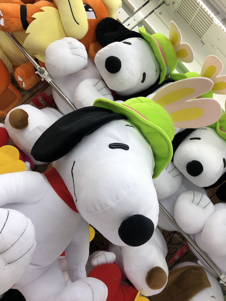 タイトーステーション 立川北口店 Pa Twitter 2f プライズ Snoopy メガジャンボうさぎハットぬいぐるみ 全1種 黄緑の可愛いうさ耳が付いた帽子を被っているスヌーピーが登場 また ハートいっぱいぬいぐるみ 全1種 も大好評稼働中です Snoopy