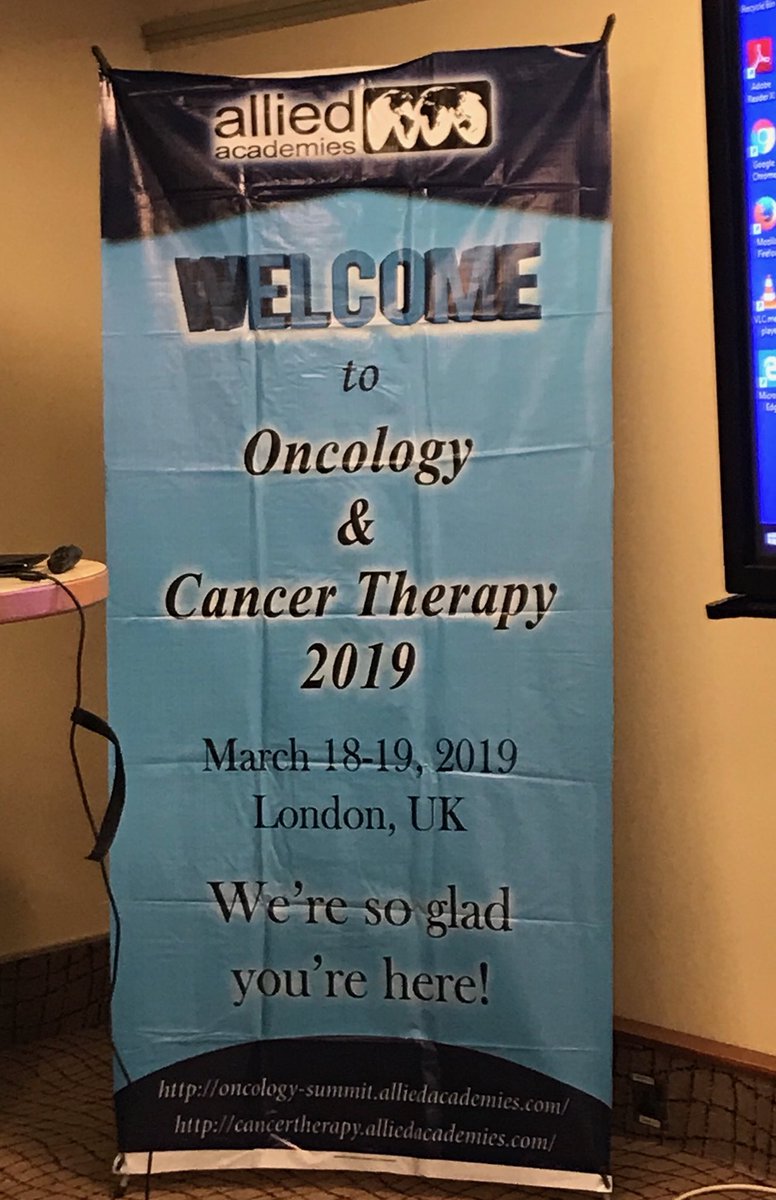 DianeRadfordMD's tweet photo. About to start: Oncology and Cancer Therapy 2019. Looking forward to some illuminating talks @OncologyEvent #CleClinicCancer https://t.co/z1TRLySo6S