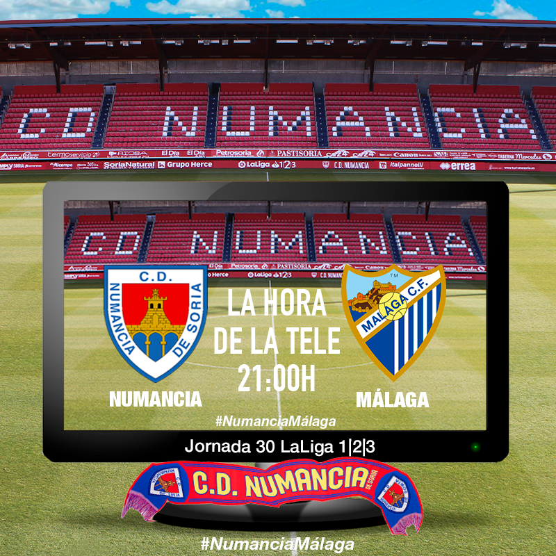 cdnumancia's tweet image. ¡Hoy jugamos! La hora de la tele. Hoy a las 21:00h en Los Pajaritos Numancia - Málaga. No te quedes en casa y ven a apoyar al equipo al estadio. ¡Te necesitamos! #NumanciaMálaga #LaLiga123 #hiStORIA