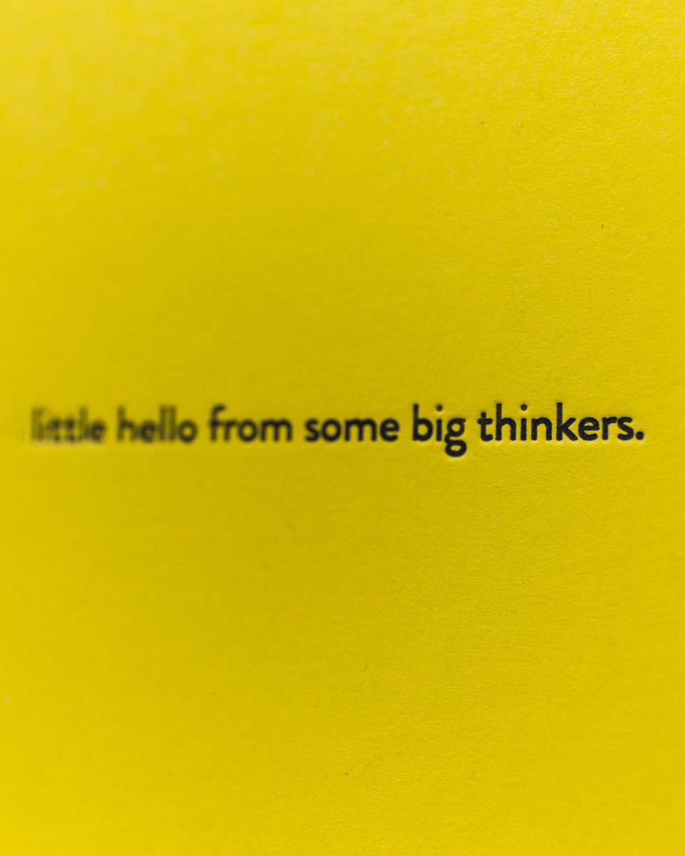 Wigstonpaper's tweet image. This beautiful piece of direct mail for HCT Creative was letterpressed by @liquoricepress on Senses Saffron Yellow.  The empty space says as much as the text!
#wigstonpaper #sensespaper #madewithsenses #directmail