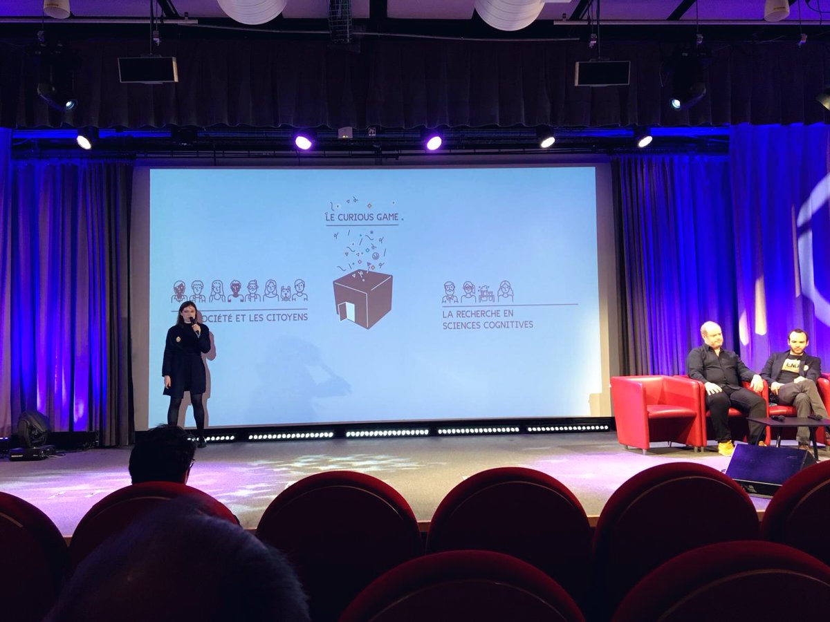 CogInnov's tweet photo. Fin d’1 semaine de #CuriousGame avec une conférence autour des thématiques #cognitives abordées / le jeu & discussion des premiers #résultats produits/ les joueurs 🧠 Merci @jules_zimm @valentine_fcq @vncntrgr & E.Trouche pr vos interventions! #SdC2019 #citizenresearch https://t.co/orCAu4lcvX