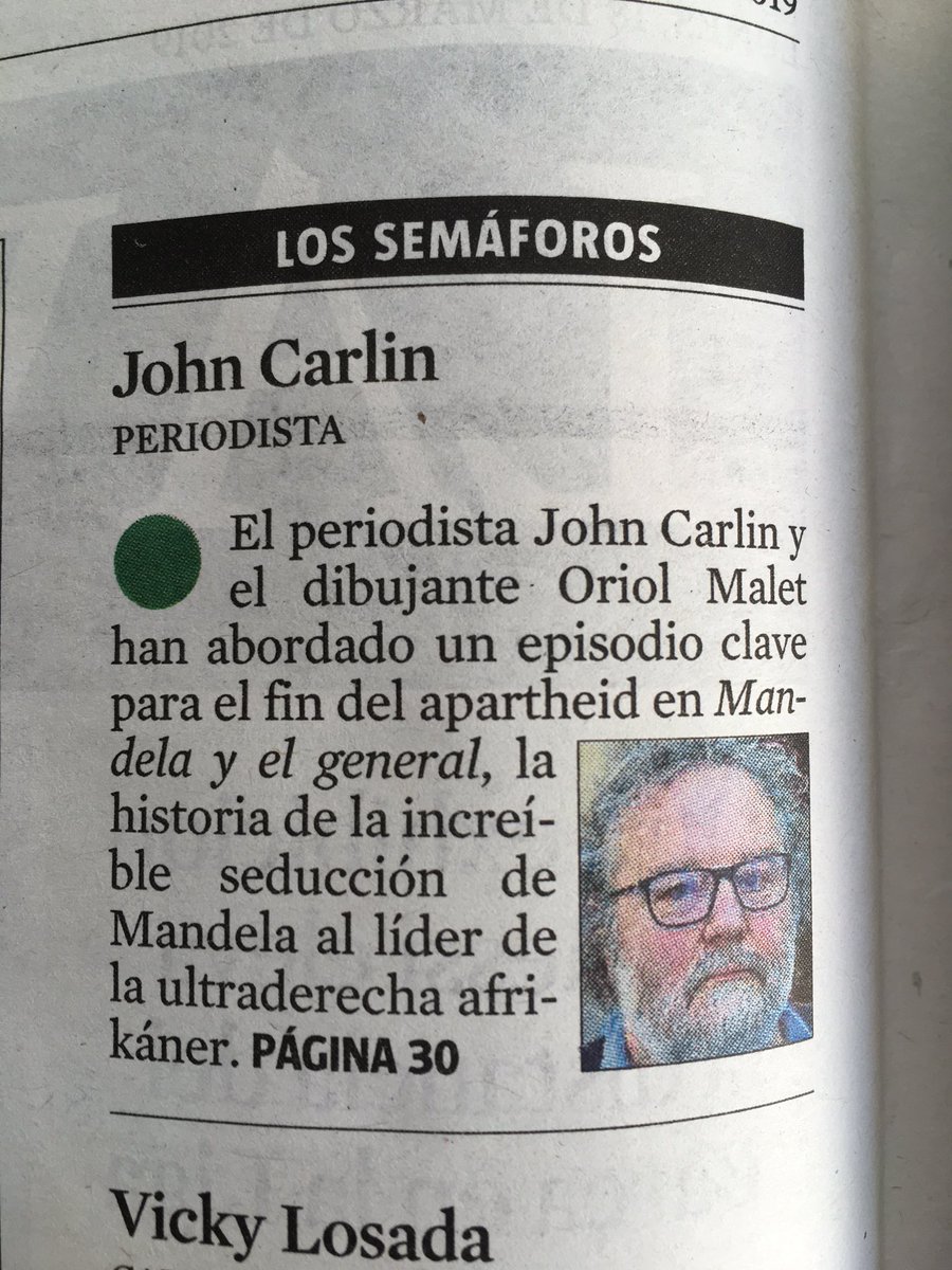 #epicwin La Vanguardia Today @Comanegra @megustaleer #Mandelayelgeneral #Mandelaielgeneral #JohnCarlin