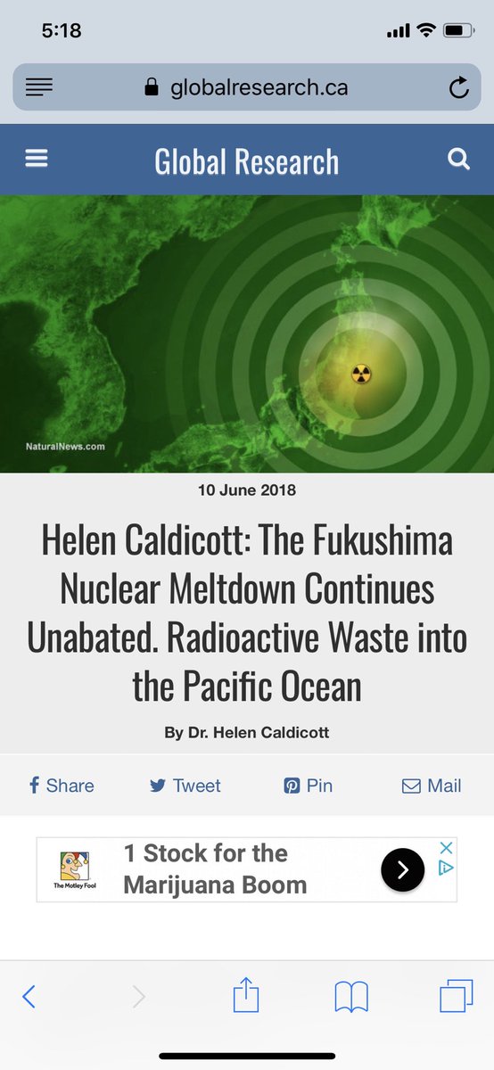mindmatrix101's tweet photo. @daniel_freedman @GregNorberg @JamesStefanatos Yes but #fukushma triple meltdown proved that #nuclear did have great potential..
you know the potential to set off a #sixthextinction 

only been 8 years of non stop meltdown &amp; #radioactive dousing of air, sea &amp; earth 

#dieoffs #PacificOcean 

         ☢️ 3/11/11  - 3/11/19 ☢️ https://t.co/bYqN2mz6kK