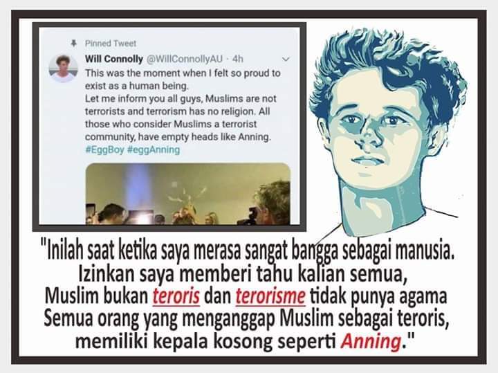 Hafidz_AR1924's tweet photo. "Eggyboy" (bocah telur) tiba-tiba ngetop, karena pembelaannya kepada Islam dan kaum Muslim, setelah melempar telur ke kepala Anning.

Benar, orang seperti "Anning" memang kepalanya kosong. Tapi, lebih dungu lagi, ada orang Islam yang sanggup jual akhiratnya untuk dunia orang lain https://t.co/kz8GXMuSVU
