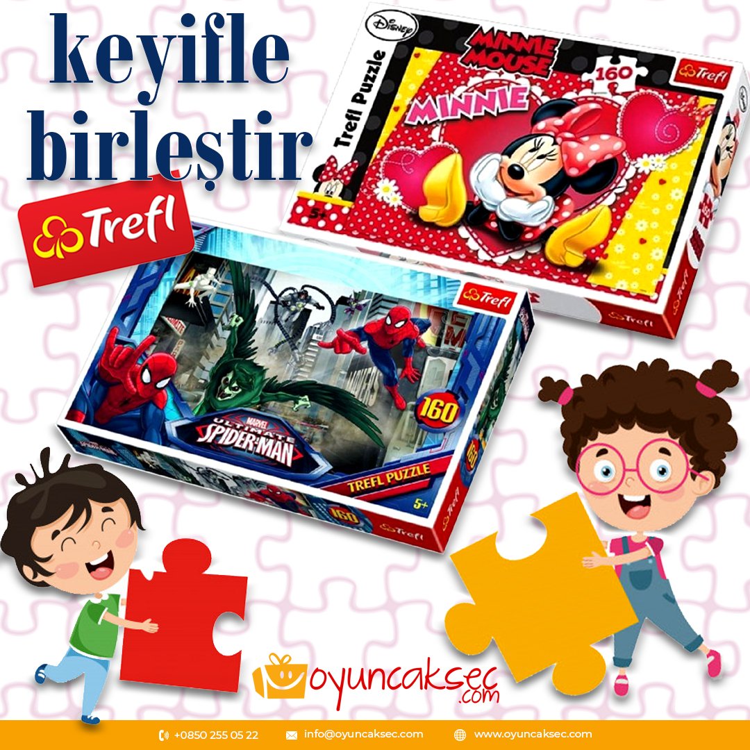 Trefl puzzle modelleri; birbirlerine tam uyumlu parçalar, yüksek baskı kalitesi ile keyifli anlar yaratıyor. Farklı çeşitleri incelemek ve sipariş vermek için ow.ly/xki330o5ajG linki ziyaret ediniz. <a href="/OyuncaksecCom/">Oyuncaksec.com</a> #oyuncak #oyuncaksec #puzzle #puzzletime