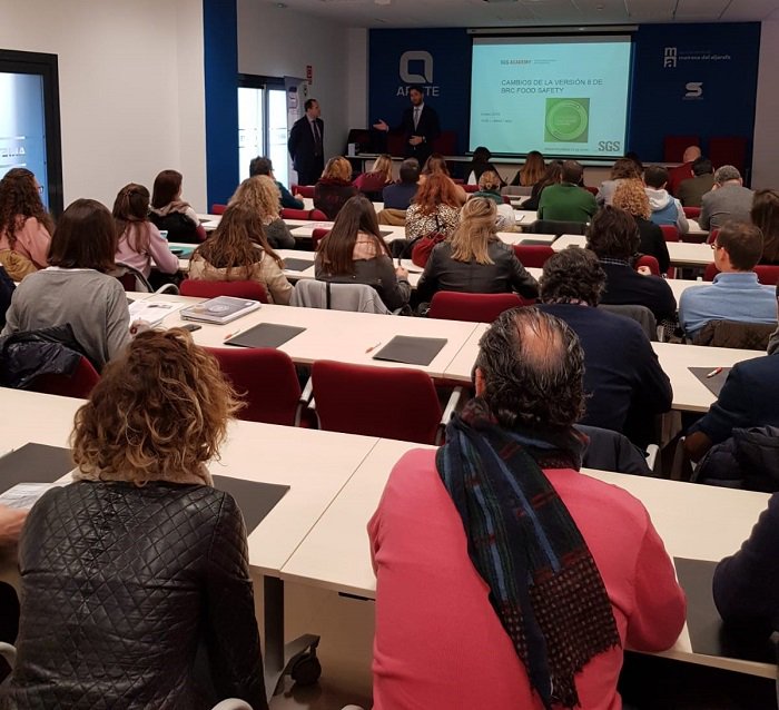 SGS_Spain's tweet photo. ¡Seguimos contándoos novedades! Una nueva jornada formativa sobre los nuevos requisitos de la norma BRC V8. Esta vez en Sevilla, y de nuevo, con gran éxito de participación. https://t.co/VK2Bc9ZrYL #training #SGS #BRC #BRCV8 https://t.co/EaMgNhJPkh