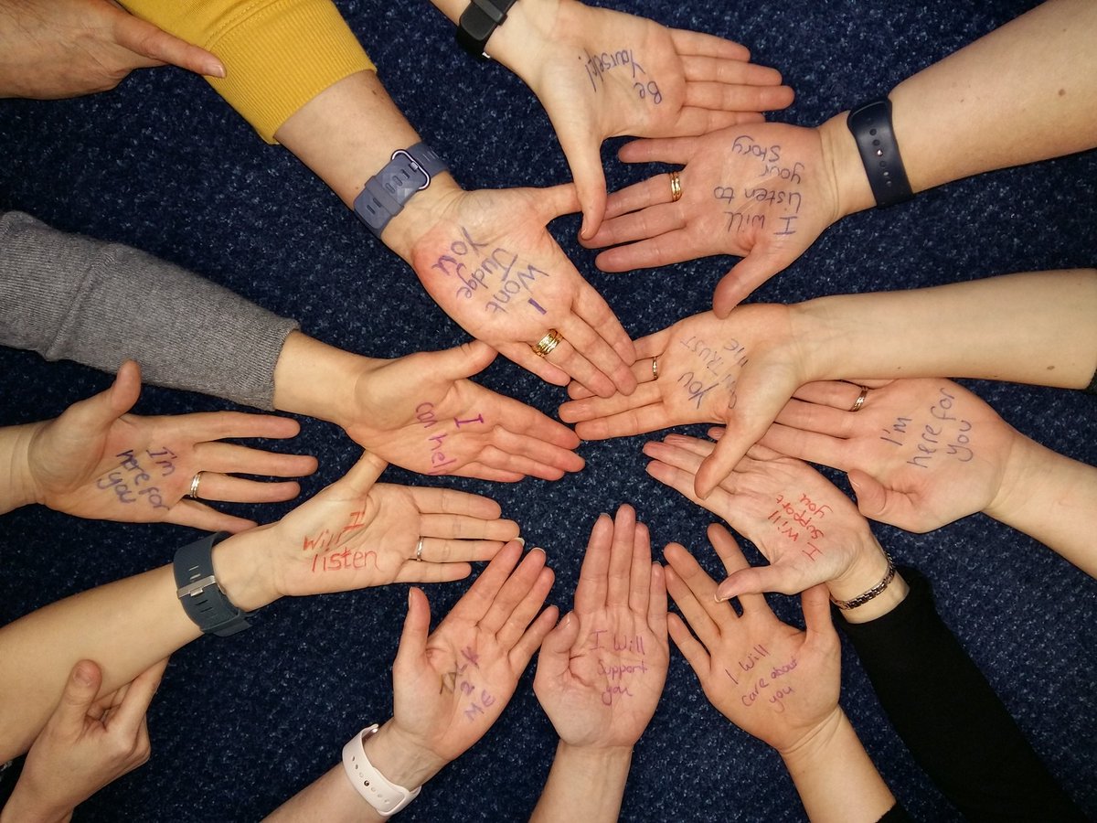 Portssns's tweet photo. The team's pledges showing support for #helpinghands #CSEDay19 raising awareness of CSE. Encouraging everyone to think, spot and speak out. @SolentNHSTrust @SolentQuality #SchoolNursing #publichealth https://t.co/Jx9fsL6QdP