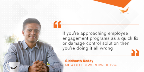 BIWorldwide_In's tweet photo. Siddharth Reddy, MD &amp; CEO, BI WORLDWIDE India explains how some common but not-so-evident mistakes hinders #employeeengagement. Read more:https://t.co/OdOLS4SUGG #employee #employeeprogram https://t.co/GMjHmVRBN9