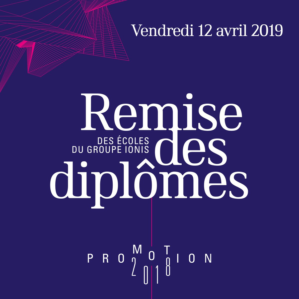 EpitechDigital's tweet photo. 🎓 SAVE THE DATE 
Vendredi 12 avril, nous aurons le plaisir de diplômer nos étudiants de la promo 2018 ... 💛❤️💜
#RDD2018 https://t.co/8i3qjXwEN2