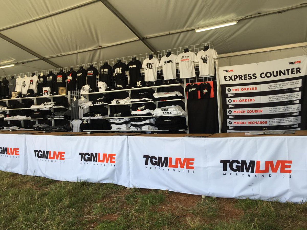 Cape Town, don’t forget to pre-order your <a href="/thecure/">The Cure</a> and #rockonthelawns merchandise here: bit.ly/2HtjyLt
On Thursday you will be able to collect it from the ‘Express Counter’ by paying an R85 delivery charge, enter 8001 as the code &amp; show your REF number at the stall.