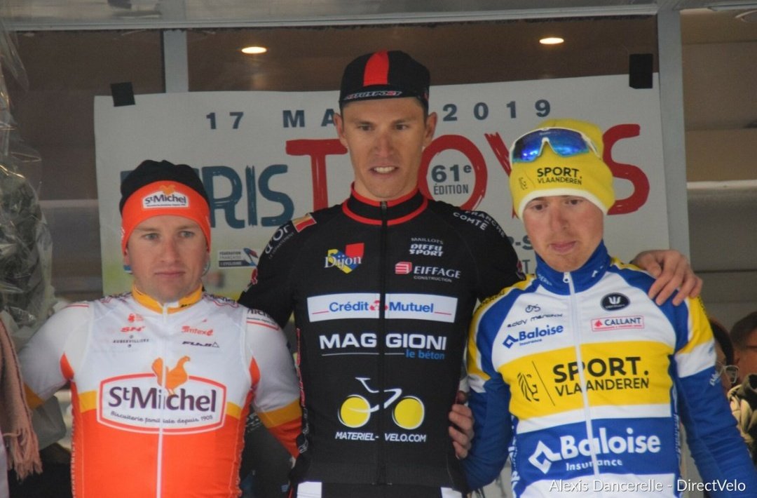 🇫🇷 #ParisTroyes results 

1 🇫🇷 <a href="/jeremy_cabot/">Jérémy Cabot</a>
2 🇫🇷 <a href="/tonyhurel72/">Tony hurel</a>
3 🇧🇪 <a href="/MilanMenten/">Milan Menten🔥</a>
4 🇧🇪 <a href="/Julien_Mortier1/">julien mortier</a>
5 🇳🇱 <a href="/FlorisGerts/">Floris Gerts</a>
6 🇧🇪 <a href="/MertensJulian/">Julian Mertens</a>
7 🇫🇷 <a href="/pierrebarbier60/">Pierre Barbier</a>
8 🇫🇷 <a href="/PaulOurselin/">Paul Ourselin</a>
9 🇧🇪 <a href="/KennyMollyKai/">Kenny Molly Kai</a>
10 🇫🇷 <a href="/romainhard/">Romain Hardy</a>
11 🇫🇷 Kevin Le Kunff
12 🇧🇪 <a href="/DimitriPeyskens/">DimitriPeyskens</a> 

#cycling