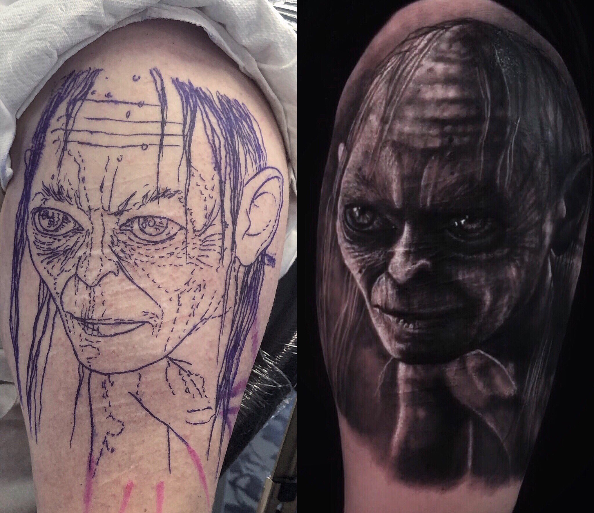 gollum tattoo art picture 2 image - The Fellowship - ModDB