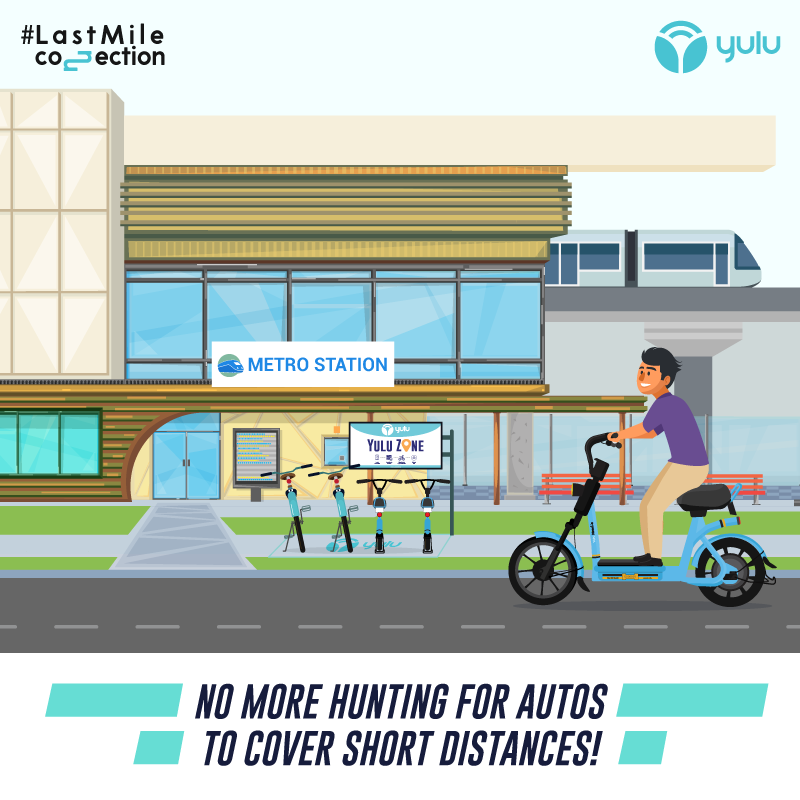YuluBike's tweet photo. The Metro is great for getting from one part of the city to the other, but getting to the metro station itself is a big hassle. Not anymore! With Yulu, covering first & last mile distances is easier than ever!
#LastMileConnection #LastMile #FirstMile #RideTheChange #Move #Miracle https://t.co/HdGLvZotVy