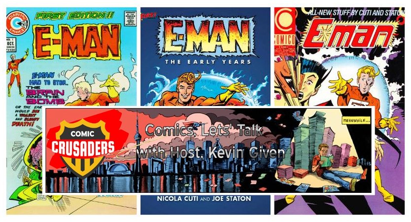 ComicCrusaders's tweet photo. #HappyMonday Visit our website to check out our comic book historian, @kevingiven17 give you the history of a cult classic comic book character, E-Man! #comico #firstcomics #Charlton #DigitalWebbing #comics https://t.co/tb5cv7gdDB https://t.co/ZnTjbCvc2p