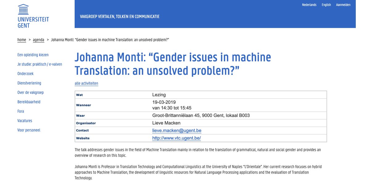 selena245's tweet image. Thanks to @EUErasmusPlus  and @ugentnlp I will be in @ugent talking  about “Advances in #Multiword Expression Identification for the #Italian language: The PARSEME shared task edition 1.1” and #Gender issues in #MachineTranslation: an unsolved problem?#NLProc #AI