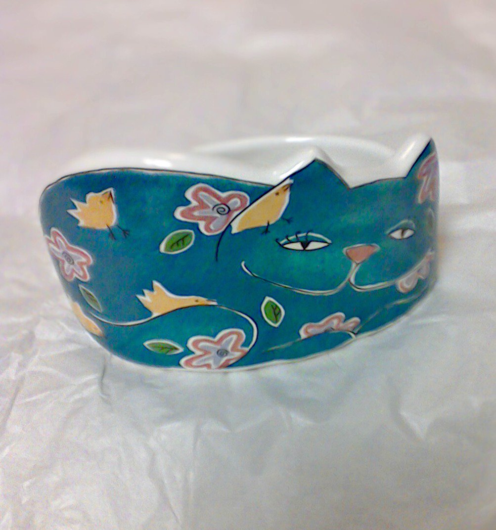Cat lovers add this lovely jewelry tray to your bedside table hurry before gone ebay.to/2THh02K Please Retweet New Listing #catlovers #jewelrytray #mothersday #giftideaas #smallbusinessowner