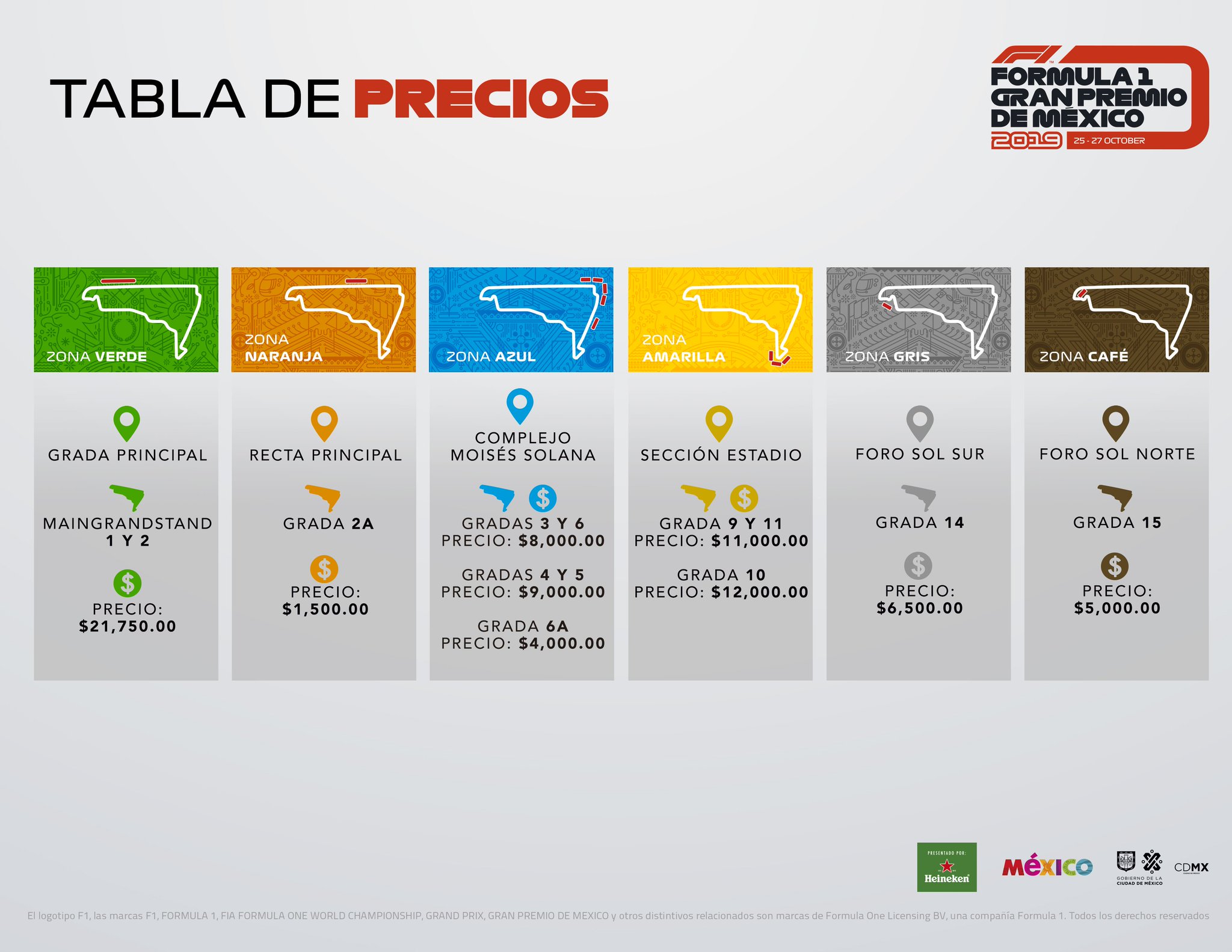 Mexico Grand Prix V Twitter Conoce El Plano De Las Gradas Disponibles Para El Mexicogp Revisa Las Zonas Que Mas Te Gustan Antes Que Comience La Preventa Citibanamex Y La