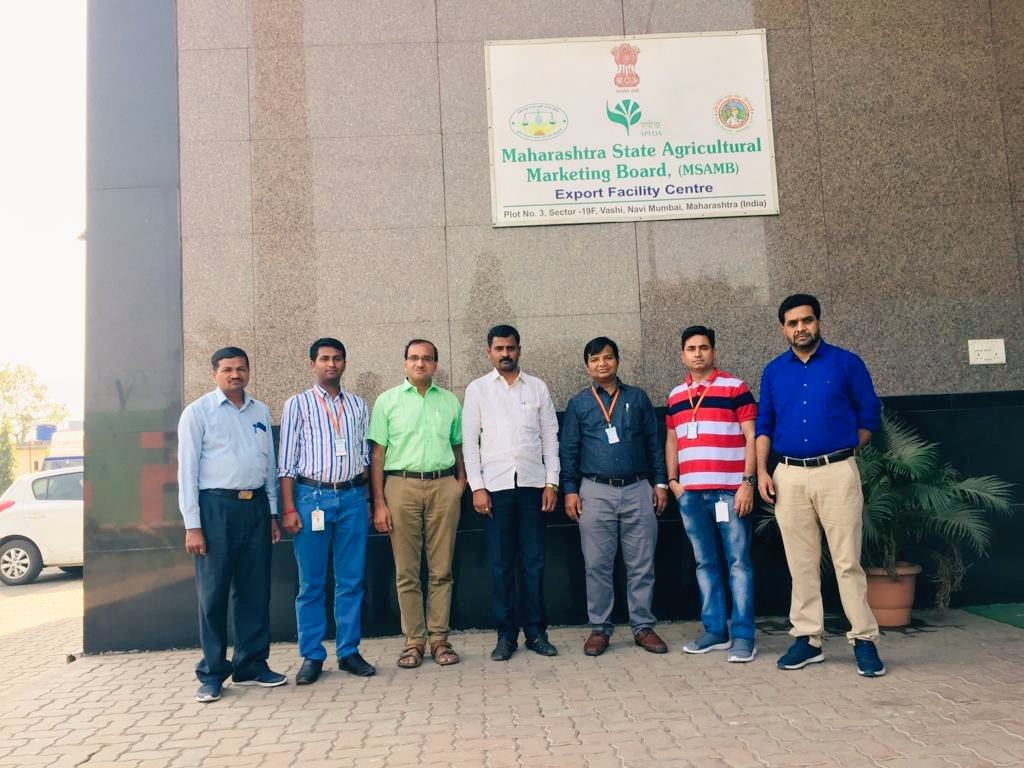 SandeepPatnaik_'s tweet photo. With the Radiation Processing team of #MSAMB. One among the 3 radiation plants to get NPPO, APEDA and USDA accreditation to export Indian mangoes to US. @AP_MedTechZone setting up a 3 Million Curie plant @ #Visakhapatnam https://t.co/HFyWNlOZ8h