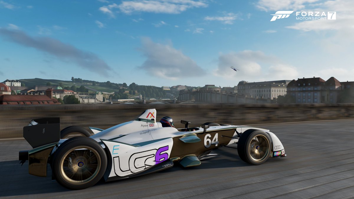 ApexMelvyn's tweet photo. Seeing as this week @Team_LCR is rocking the white and gold at Sebring, I thought I'd follow suit for the finale of LCR Formula E at Prague 😏

also SIGN UP TO @LegacyF1League SEASON 6 😤😤

#LCRFE #TeamLCR 😘 https://t.co/PsV4rhbWyu