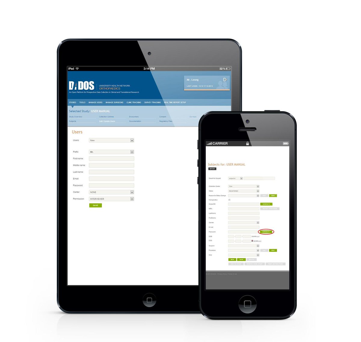 DADOS_Project's tweet image. WHAT IS DADOS?
.
DADOS platform is a web-based application for electronically collecting and managing data related to treatment outcomes. The clean and intuitive patient interface collects data from mobile devices within a clinic setting. 
(1/?)