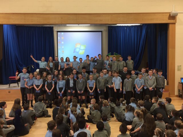 Jean5724's tweet photo. #Wow a huge @alzscot West Dunbartonshire #ShoutOut to P7 pupils from St Stephens primary school at @WDCouncil they are now Dementia Friends. @fiona_kane1 
The pupils have all pledged to go home and tell at least one person in their family the 5 key messages about dementia. https://t.co/53kP2RI32C
