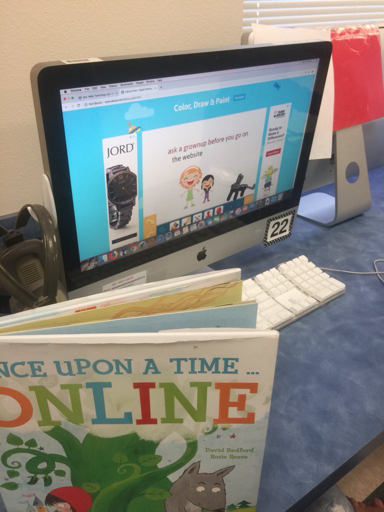 JeniferWells16's tweet photo. We read Once Upon a Time Online and discussed being safe and responsible online. My 2nd graders illustrated a lesson about online safety that they learned from the fairy tale characters. Reading, writing, digital citizenship and technology rock!#MatadorFamily #SISDall4kids https://t.co/2ojLZDx1vc