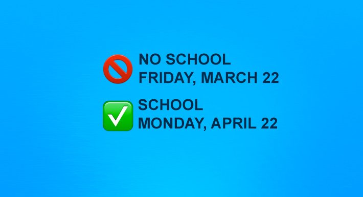 ClarkCountySch's tweet photo. The @CCSD_Trustees voted to designate Monday, April 22, 2019 as the make up day for the missed day of instruction due to inclement weather in February. There will be school on Monday, April 22, 2019. Share! https://t.co/aP3vdaEBV4