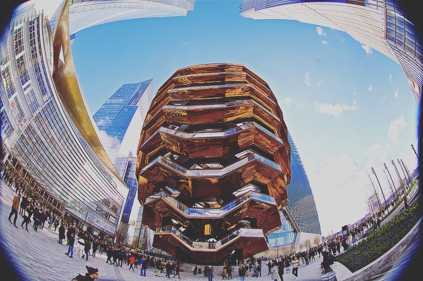 LouBopp's tweet image. Why a fisheye lens? Bc I wanted to bend buildings &amp;amp; reality, anyhoo there’s a new neighborhood in town. For those into glitz, glam eye candy here you go. #shwarma #thevessel #heaterhwickstudio #hudsonyards 
#lifestylephotographer #advertisingphotographer 
#onlocationphotographer