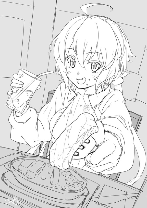 久しぶりにクリスちゃんを描いてる。とりあえずラフ。 
