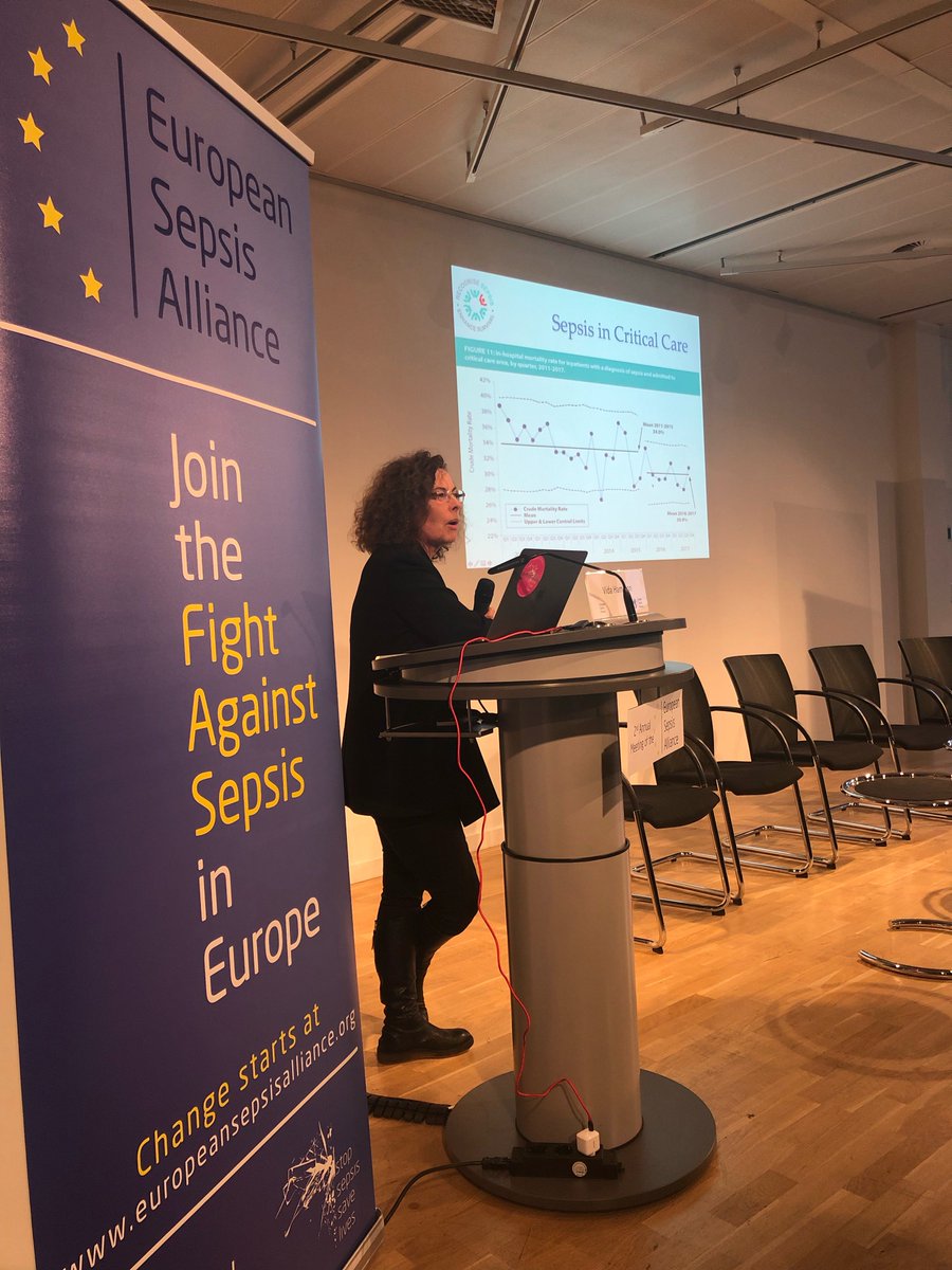 WorldSepsisDay's tweet photo. Vida Hamilton (@vidamthamilton) from Health Service Executive (@HSELive) on the current state of #sepsis in #ireland - great progress so far, backed by government and supported by all levels of hospitals - getting everybody involved is crucial step to implement change #stopsepsis https://t.co/218KjdZhG1