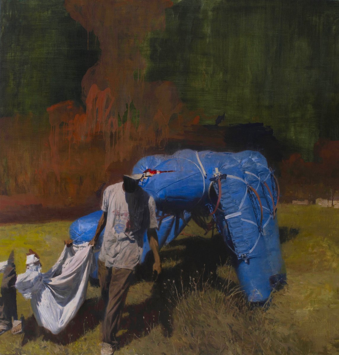 Our current show Figures and Faces has been extended until 5 April, featuring 'Enemy', oil on linen, 2018 by Phil Hale