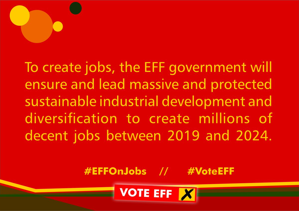 TshwaneEff's tweet photo. What to be done is one of the paramount concept in bring about Change.  Here is an #EFF blue print on employment. 

#EFFMothoMothong 
#EFFVote https://t.co/SUJjLzU2mz