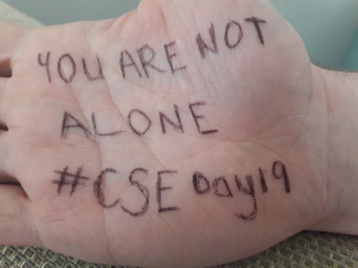 We are supporting National CSE Awareness Day today. 
#CSEDay19 #helpinghands