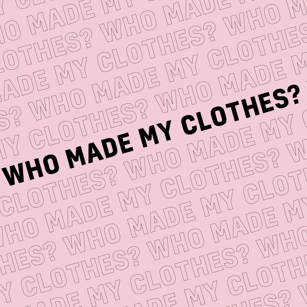 The countdown to #FashionRevolution Week 
2️⃣ 0️⃣ 1️⃣ 9️⃣ is ON! Which brands will you be asking, #WhoMadeMyClothes? Tag them in your reply here.