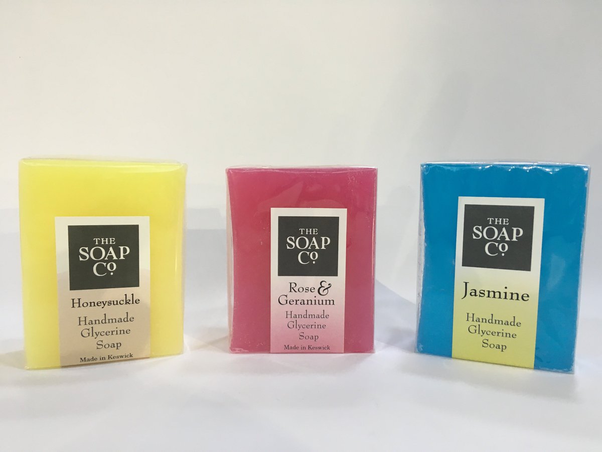 SoapCo_Keswick's tweet photo. Try out a more mellow and cheerful look this spring! Honeysuckle, Jasmine, and Rose &amp; Geranium are what you need this March! The gorgeous trio is perfect for the whole family, and sure to brighten up any bathroom. In store or online: https://t.co/xgNYaZ2BSv #MadeInKeswick https://t.co/fZ674TlZ8e