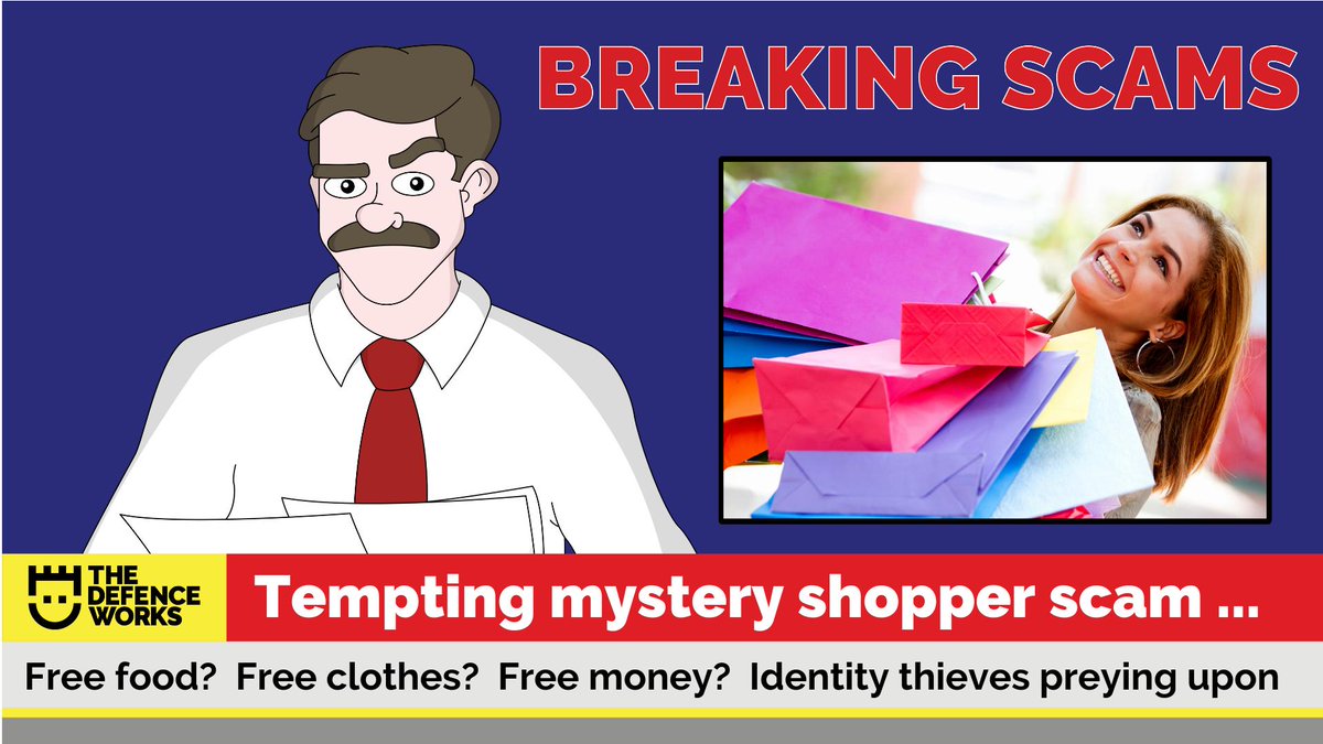 TheDefenceWorks's tweet photo. Today, we look at another breaking scam doing the rounds - the tempting, but suspicious, mystery shopper invite: https://t.co/0dKnGPjS7a
#BreakingScams #Cyber #CyberCrime #CyberSecurity #Phishing #InfoSec #InformationSecurity #IdentityTheft #MysteryShopper #Scam https://t.co/qmKWCyzSNB