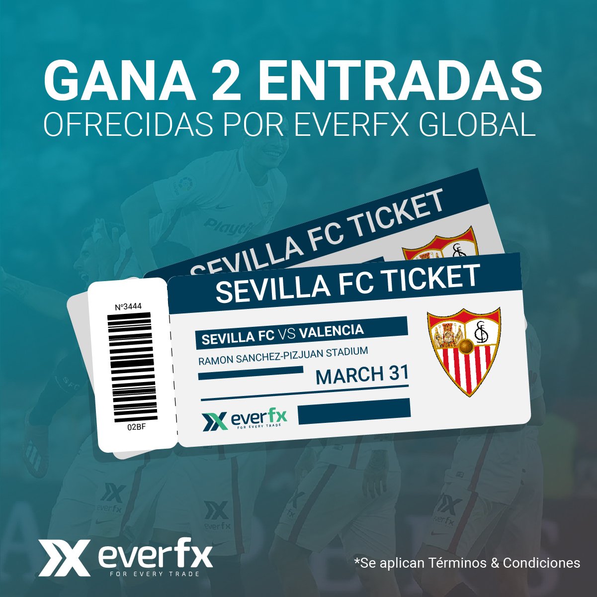 Sevilla Futbol Club on X Concurso de EverFX Global Gana dos entradas para el SevillaFCValencia y una camiseta. Participa https t GqkNFUzuBo https t jMVALXVNjP X
